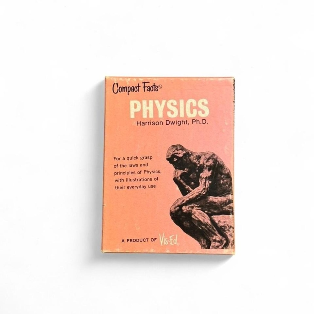 Vintage 1963 physics flashcards